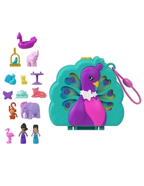 Set De Juego Compacto Mundo Sorpresa Pavorreal Polly Pocket Mattel