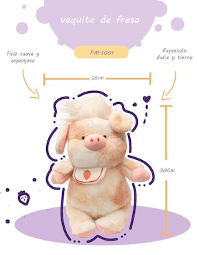 Peluche de Cerdo Regaluches de 30 cm