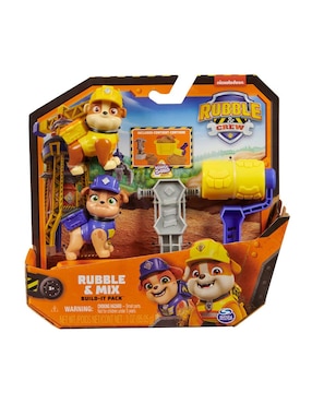 Set Figuras Acción Articulada Paw Patrol Rubble Y Mix Spin Master