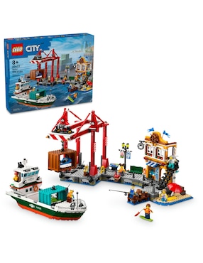 Lego City Puerto Maritimo Con Buque De Mercancias 60422