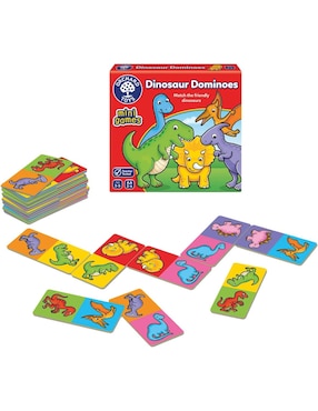 Mini Juego de Viaje Dinosaur Dominoes Orchard Toys