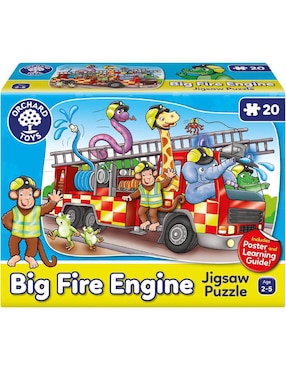 Rompecabezas Big Fire Engine Orchard Toys 20 Piezas