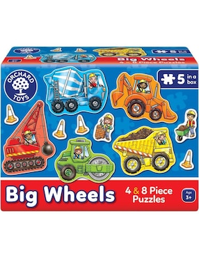 Rompecabezas Big Wheels Orchard Toys 34 Piezas