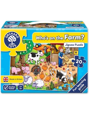 Rompecabezas Who's On The Farm Orchard Toys 20 Piezas