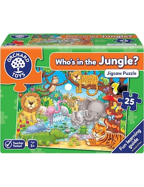 Rompecabezas Who's In The Jungle Orchard Toys 25 Piezas