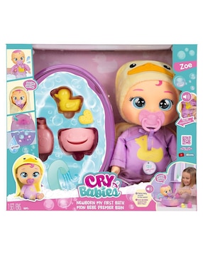 Muñeca Bebés Llorones Cry Babies Mi primer baño