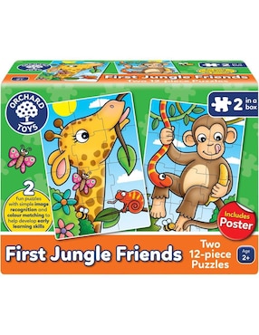 Rompecabezas First Jungle Friends Orchard Toys 24 Piezas