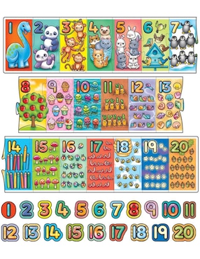 Rompecabezas Números Orchard Toys 20 piezas