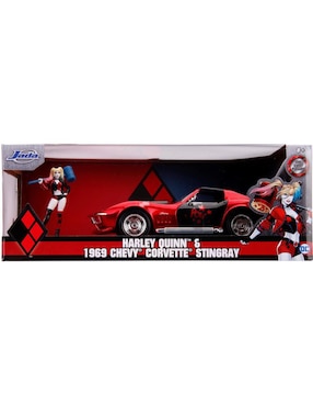 Automóvil deportivo Jada Toys 1969 chevy corvette stingray Harley Quinn