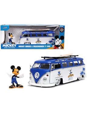 Vehículo a escala Jada Toys combi bus volkswagen t1 Mickey Mouse