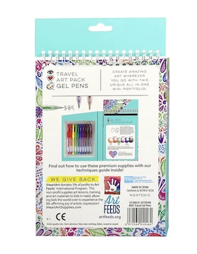 Travel Art Pack bolígrafos de gel iHeartart Bright Stripes