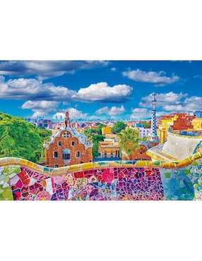 Rompecabezas Vista de barcelona en Parque Güell Clementoni 1000 piezas