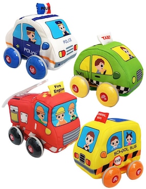 Juego Didáctico Set De 4 Carritos Suaves Dara Baby