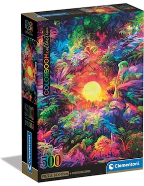 Rompecabezas Colorboom Psychedelic Jungle Clementoni 500 Piezas