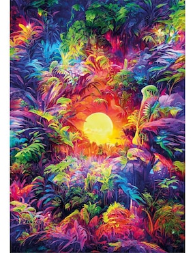 Rompecabezas Colorboom Psychedelic Jungle Clementoni 500 piezas