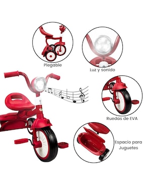 Triciclo The Baby Shop rodada 10 infantil unisex