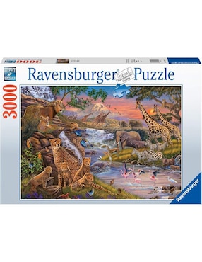 Rompecabezas Mundo Animal Africano Mundo Animal Ravensburger 3000 piezas