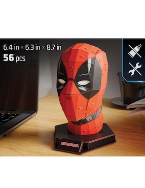 Rompecabezas Superhéroes SM Puzz 4D Máscara Deadpool Spin Master 54 piezas