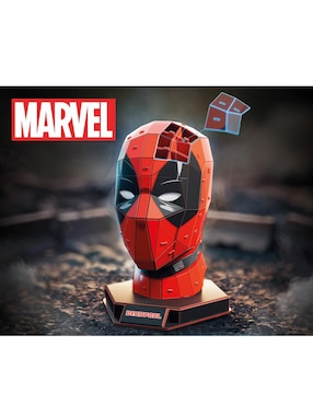 Rompecabezas Superhéroes SM Puzz 4D Máscara Deadpool Spin Master 54 piezas