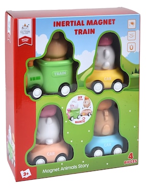 Inertial Magnet Train Toy Town juego didáctico infantil unisex