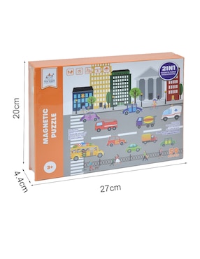 Rompecabezas Magnetic Puzzle Toy Town 4 piezas