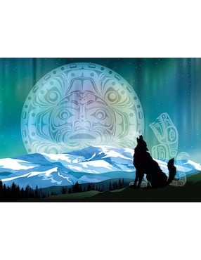 Rompecabezas Lobo Dos Lobos Cobble Hill 500 piezas