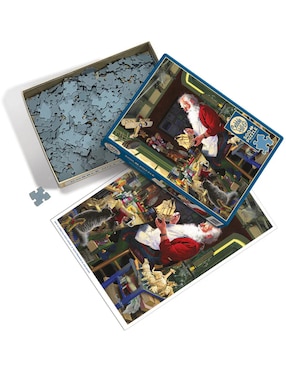 Rompecabezas Artistas Modernos Taller de Santa Claus Cobble Hill 500 piezas