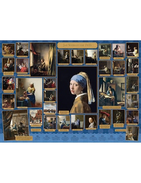 Rompecabezas Obras Maestras Galeria Vermeer Cobble Hill 1000 piezas