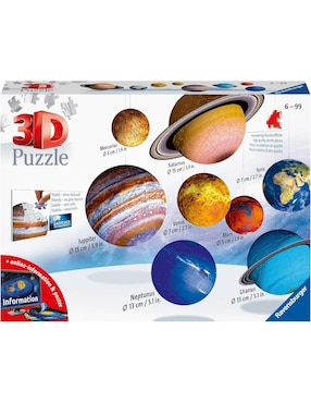 Rompecabezas Sistema solar Sistema Solar 3D Ravensburger 540 piezas