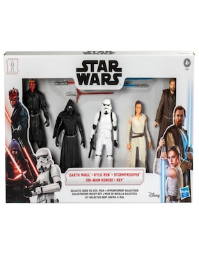 Set figuras de acción articuladas Star Wars Darth Maul, Kylon Ren, Stormtrooper, Obi-Wan Kenobi y Rey Hasbro