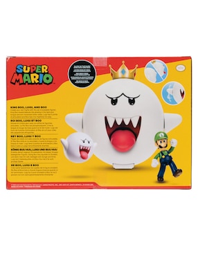 Set figuras acción Super Mario Boo Hoo, King Boo, Luigi Jakks Pacific flourescente