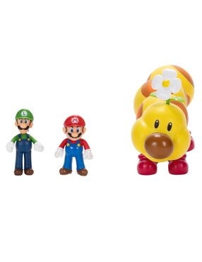 Figura de acción articulada Super Mario Wiggler, Mario y Luigi collectors Jakks Pacific