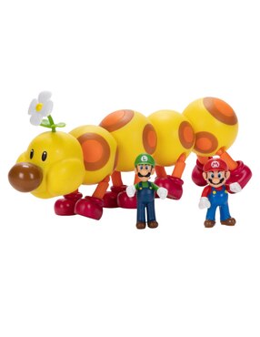 Figura de acción articulada Super Mario Wiggler, Mario y Luigi collectors Jakks Pacific