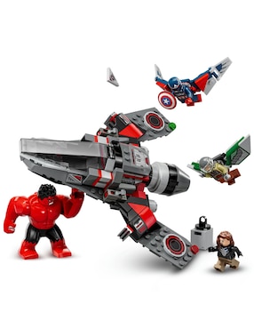 Lego Súper Héroes Batalla entre el Capitán América y Hulk Rojo Captain América Brave New World