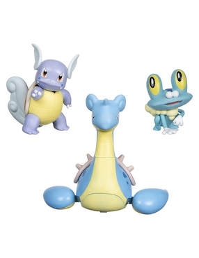 Set Figuras Acción Articuladas Pokémon Lapras Wartortle Y Froakie