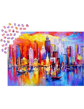 Rompecabezas New York City Noche Neoyorkina Enjoy Puzzle 1000 piezas