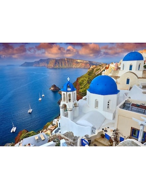 Rompecabezas Santorini atardecer Vista de Santorini - Grecia Enjoy Puzzle 1000 piezas