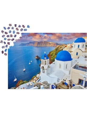 Rompecabezas Santorini atardecer Vista de Santorini - Grecia Enjoy Puzzle 1000 piezas