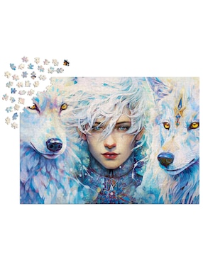 Rompecabezas Mujer con Lobos Enjoy Puzzle 1000 piezas