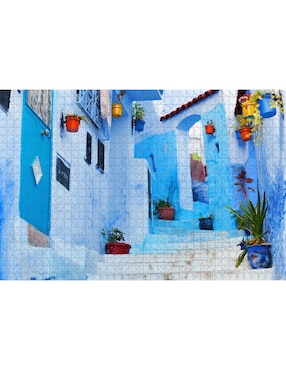 Rompecabezas Lugares famosos del mundo Calles de Chefchaouen, Marruecos Enjoy Puzzle 1000 piezas