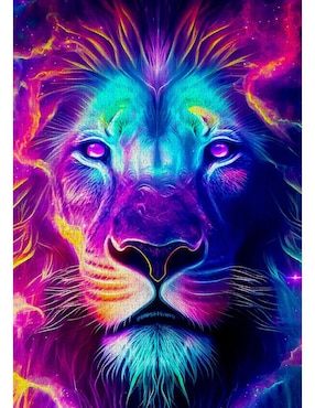 Rompecabezas León Colorido Su majestad - El León Enjoy Puzzle 1000 piezas