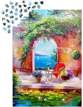 Rompecabezas Paisaje Vista al Mar a través del Arco Enjoy Puzzle 1000 piezas
