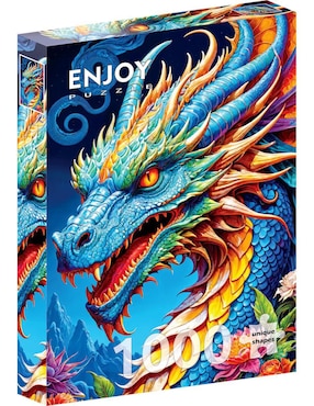 Rompecabezas Dragón Dragón Azul Enjoy Puzzle 1000 Piezas