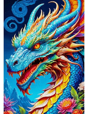 Rompecabezas Dragón Dragón Azul Enjoy Puzzle 1000 piezas