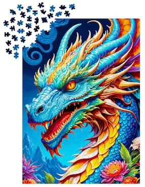 Rompecabezas Dragón Dragón Azul Enjoy Puzzle 1000 piezas