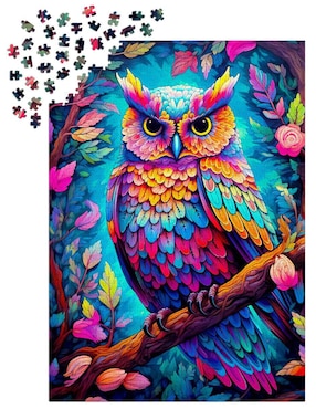 Rompecabezas Búho de colores Enjoy Puzzle 1000 piezas