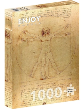 Rompecabezas Leonardo Da Vinci - El Hombre De Vitruvio Enjoy Puzzle 1000 Piezas