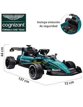 Automóvil montable Joykoo Aston Martin Formula 1 Aramco recargable