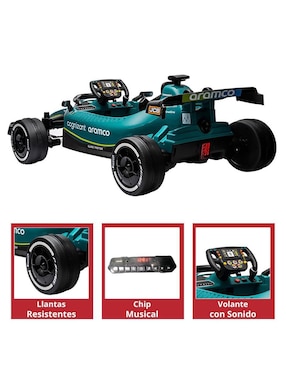 Automóvil montable Joykoo Aston Martin Formula 1 Aramco recargable