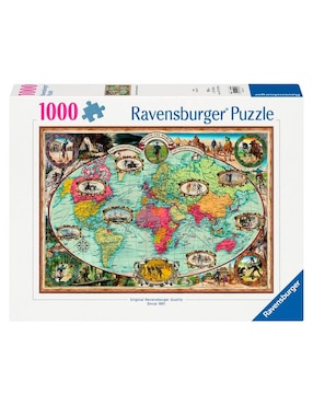 Rompecabezas Paisaje Paseo en bicicleta alrededor del mundo Ravensburger 1000 piezas